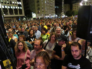 Marxa de Torxes de Girona per commemorar l'1-O