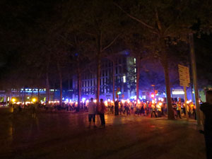 Marxa de Torxes de Girona per commemorar l'1-O