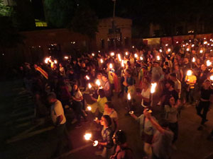 Marxa de Torxes de Girona per commemorar l'1-O
