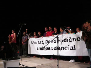 Marxa de Torxes de Girona per commemorar l'1-O