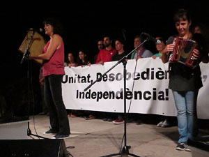 Marxa de Torxes de Girona per commemorar l'1-O