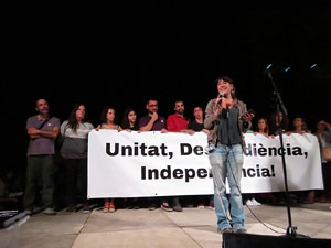 Marxa de Torxes de Girona per commemorar l'1-O