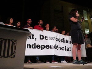 Marxa de Torxes de Girona per commemorar l'1-O