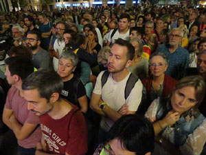Marxa de Torxes de Girona per commemorar l'1-O