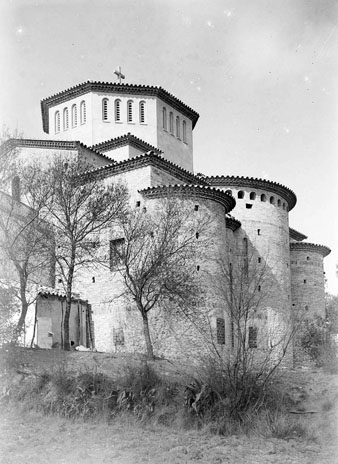 Capçalera de l'església de Sant Miquel de Palau-sacosta. 1935-1940