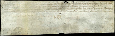 11 de juliol de 1574. &Agrave;poca atorgada per Rafael Ferrer, ciutad&agrave; de Girona, a favor de Joan de Verat, carnisser de Foix, regne de Fran�a, en la qual reconeix que ha rebut 320 lliures barceloneses del foriscapi que li devia per la venda d�unes taules interiors de carnisseria anomenades de l�Ovella, situades a la pla&ccedil;a de les Peixateries de Girona