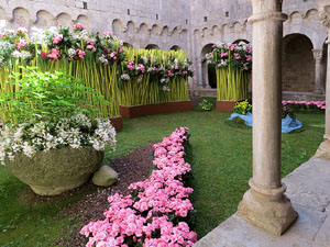 Temps de Flors 2019. Muntatges florals als claustres de Sant Pere de Galligants