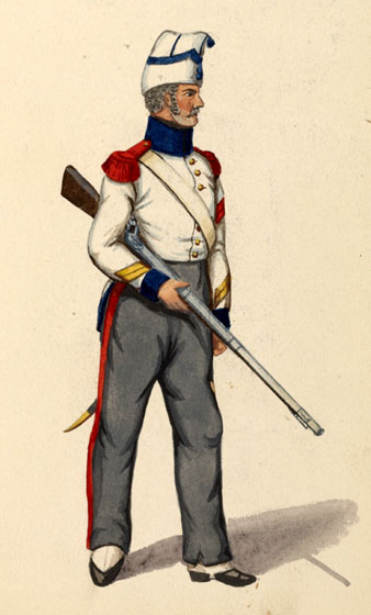 Tropes napleòniques durant els setges de la Guerra del Francès. Regiment de Westfàlia. 1808-1815
