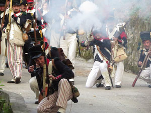 XII Festa Reviu els Setges Napole&ograve;nics de Girona. Combat al portal de Sant Crist&ograve;fol