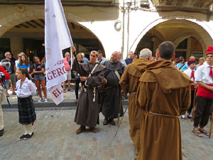 XII Festa Reviu els Setges Napoleònics de Girona. Lliurament de la bandera de la Croada Gironina