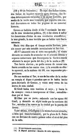 Inundaciones de Gerona. Julián de Chía. 1861