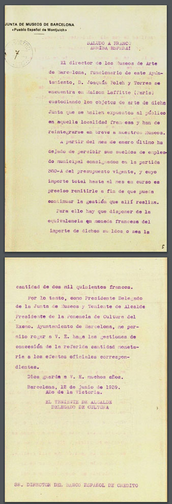 Retorn de les obres exposades a París. 1939