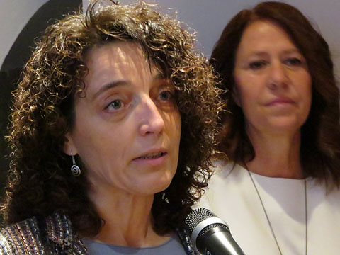 Parlament de Gemma Dom&egrave;nech i Casadevall, directora general de Mem&ograve;ria Democr&agrave;tica de la Generalitat de Catalunya, durant la inauguraci&oacute;