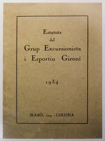 Portada dels Estatuts de 1934