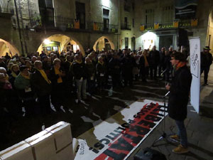 Concentració a la plaça del Vi per la independència i la llibertat dels presos polítics