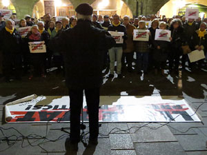 Concentració a la plaça del Vi per la independència i la llibertat dels presos polítics