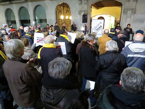 Concentració a la plaça del Vi per la independència i la llibertat dels presos polítics