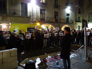 Concentració a la plaça del Vi per la independència i la llibertat dels presos polítics
