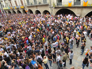 Concentraci&oacute; de rebuig de la sent&egrave;ncia a la pla&ccedil;a del Vi