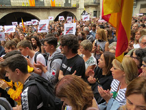 Concentraci&oacute; de rebuig de la sent&egrave;ncia a la pla&ccedil;a del Vi