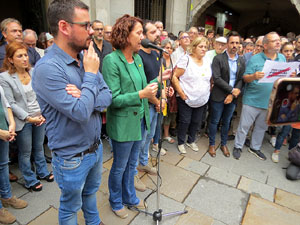Concentraci&oacute; de rebuig de la sent&egrave;ncia a la pla&ccedil;a del Vi