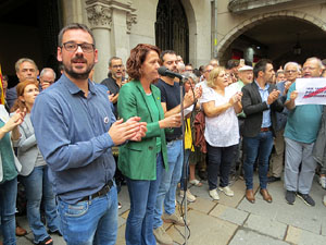 Concentraci&oacute; de rebuig de la sent&egrave;ncia a la pla&ccedil;a del Vi