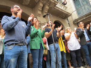 Concentraci&oacute; de rebuig de la sent&egrave;ncia a la pla&ccedil;a del Vi