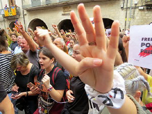 Concentraci&oacute; de rebuig de la sent&egrave;ncia a la pla&ccedil;a del Vi