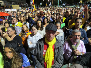 Concentraci&oacute; de rebuig de la sent&egrave;ncia a la pla&ccedil;a de l'U d'octubre de 2017