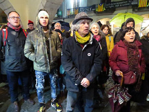 Concentració a la plaça del Vi per la independència i la llibertat dels presos polítics