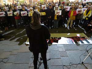 Concentració a la plaça del Vi per la independència i la llibertat dels presos polítics