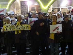Concentració a la plaça del Vi per la independència i la llibertat dels presos polítics