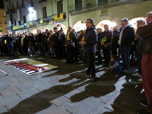 Concentració a la plaça del Vi per la independència i la llibertat dels presos polítics