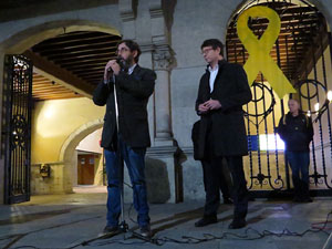 Concentració a la plaça del Vi per la independència i la llibertat dels presos polítics