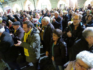 Concentració a la plaça del Vi per la independència i la llibertat dels presos polítics