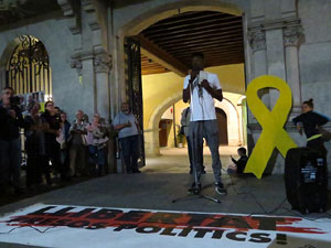 Concentració a la plaça del Vi per la independència i la llibertat dels presos polítics