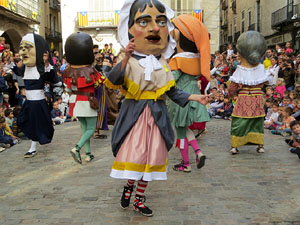 Fires 2019. Passejada amb els capgrossos de la ciutat i Fal&middot;lera Gironina