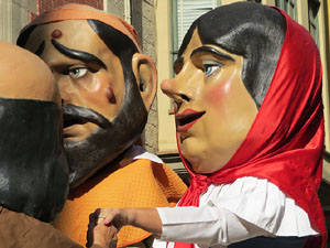 Fires 2019. Passejada amb els capgrossos de la ciutat i Fal&middot;lera Gironina