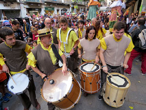 Fires 2019. Passejada amb els capgrossos de la ciutat i Fal&middot;lera Gironina