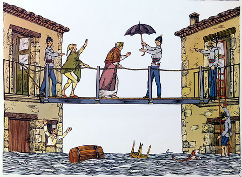 Primera companyia de Bombers Pontoners de Girona. 1871