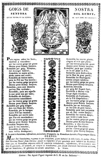 Goigs a la Mare de Déu del Remei, venerada a l'església de Sant Pere de Galligants