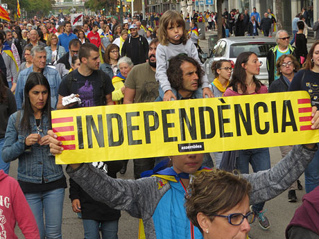 Manifestaci&oacute; per la sent&egrave;ncia del Proc&eacute;s el dia de vaga general