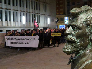 Manifestaci&oacute; de protesta contra les resolucions de la Junta Electoral Central que inhabilita el President Quim Torra