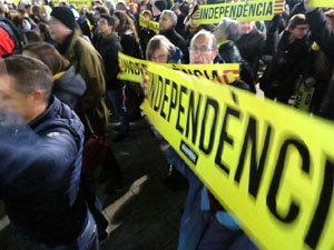 Manifestaci&oacute; de protesta contra les resolucions de la Junta Electoral Central que inhabilita el President Quim Torra
