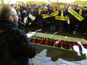 Manifestació de protesta contra les resolucions de la Junta Electoral Central que inhabilita el President Quim Torra