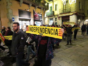 Manifestació de protesta contra les resolucions de la Junta Electoral Central que inhabilita el President Quim Torra