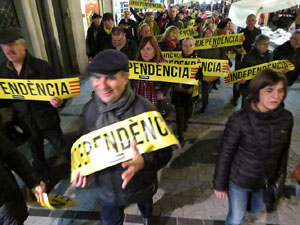 Manifestació de protesta contra les resolucions de la Junta Electoral Central que inhabilita el President Quim Torra