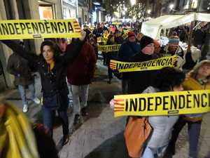 Manifestació de protesta contra les resolucions de la Junta Electoral Central que inhabilita el President Quim Torra