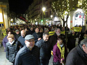 Manifestació de protesta contra les resolucions de la Junta Electoral Central que inhabilita el President Quim Torra