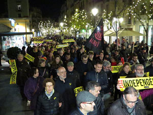 Manifestaci&oacute; de protesta contra les resolucions de la Junta Electoral Central que inhabilita el President Quim Torra